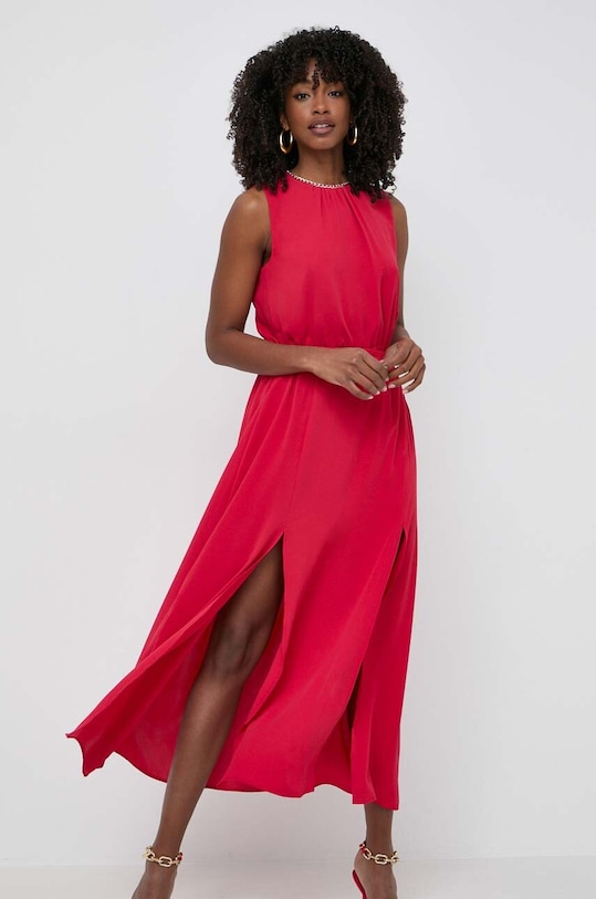 Liu Jo sukienka rozkloszowany czerwony MA4193.T4434