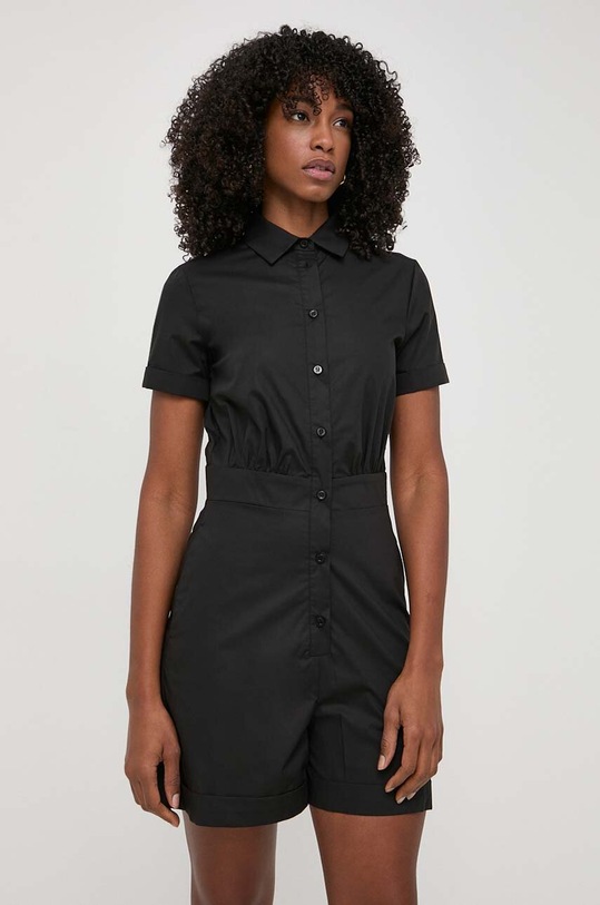 Bavlněná kombinéza Liu Jo látka černá MA4265.T4853