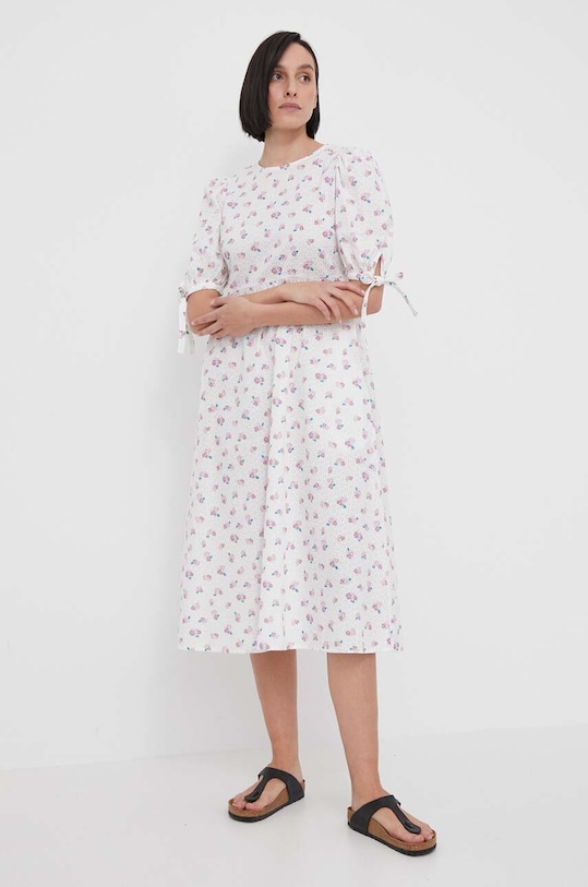 Barbour sukienka bawełniana LDR0775 multicolor SS24