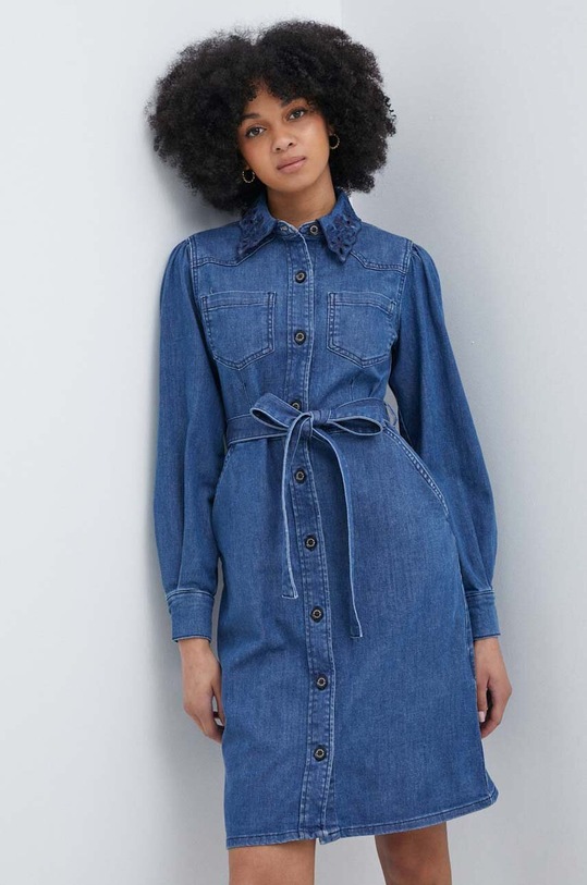 Šaty Barbour Coast To Country s elastanom modrá LDR0785