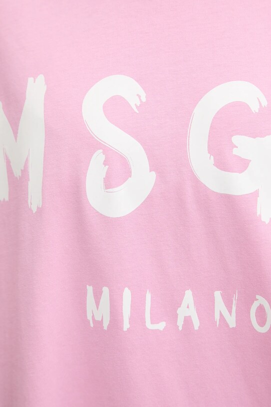MSGM sukienka bawełniana 2000MDA510.200002 różowy