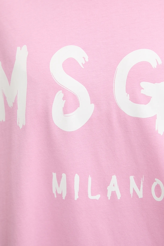 Хлопковое платье MSGM 2000MDA510.200002 розовый