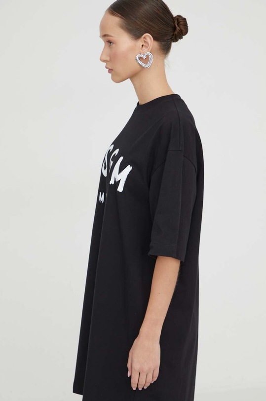 MSGM rochie din bumbac negru 2000MDA510.200002