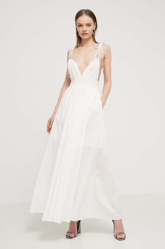 Îmbrăcăminte HUGO rochie din bumbac 50510425 alb