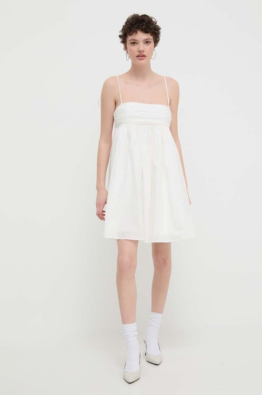 HUGO rochie din bumbac 50510433 bej SS24