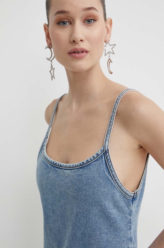 Rifľové šaty HUGO modrá 50513763