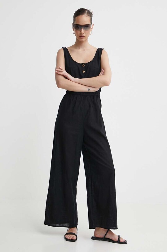 Roxy kombinezon bawełniany ERJX603387 czarny SS24
