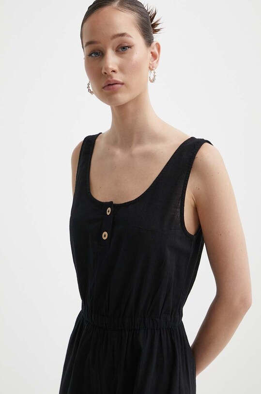 Roxy kombinezon bawełniany czarny ERJX603387