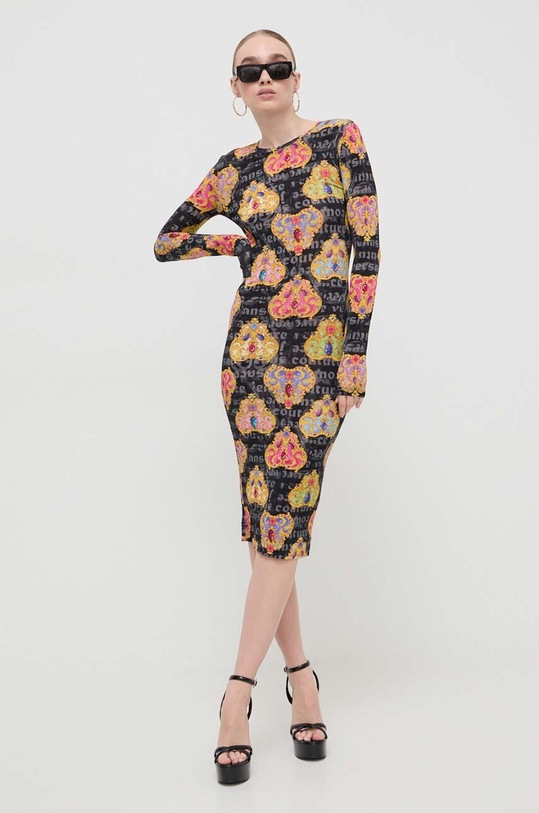 Versace Jeans Couture rochie midi negru 76HAO938.JS343