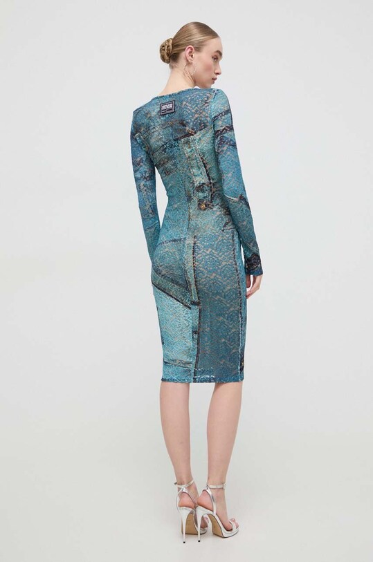 Oblečení Šaty Versace Jeans Couture 76HAO938.JS279 tyrkysová