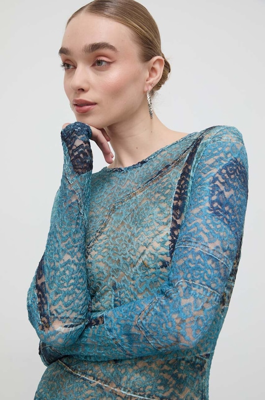 Šaty Versace Jeans Couture tyrkysová 76HAO938.JS279