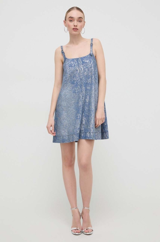 Džínové šaty Versace Jeans Couture mini modrá 76HAO954.DS013M30