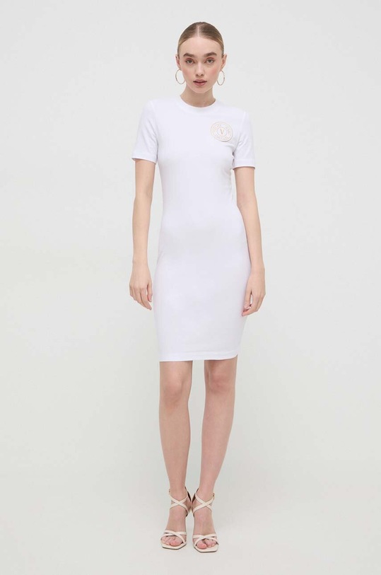 Versace Jeans Couture rochie 76HAOT02.CJ03T alb SS24