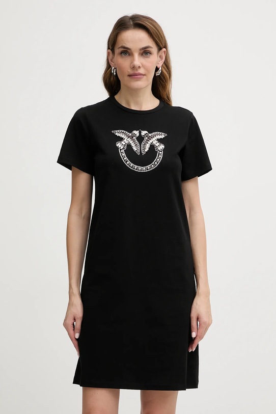Бавовняна сукня Pinko Answear Exclusive короткий чорний 103933.A1R7