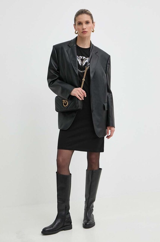 Бавовняна сукня Pinko Answear Exclusive 103933.A1R7 чорний AA00