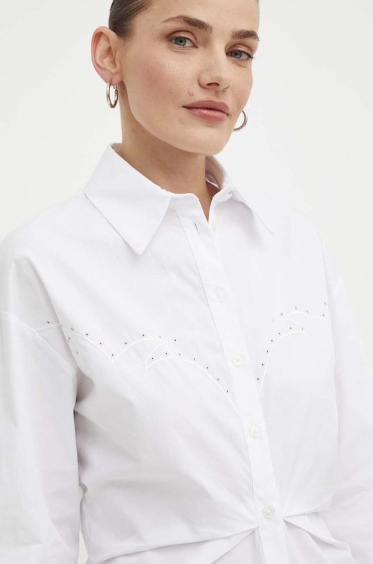 Pinko sukienka bawełniana biały 103737.A1XO