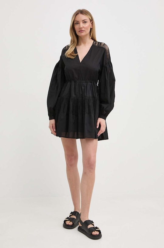 Pinko sukienka bawełniana 103741.A1XN czarny SS24