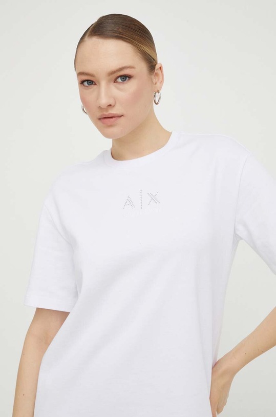 Бавовняна сукня Armani Exchange білий 3DYA89.YJFHZ