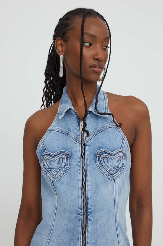 Moschino Jeans rochie din denim 0405.3739 albastru