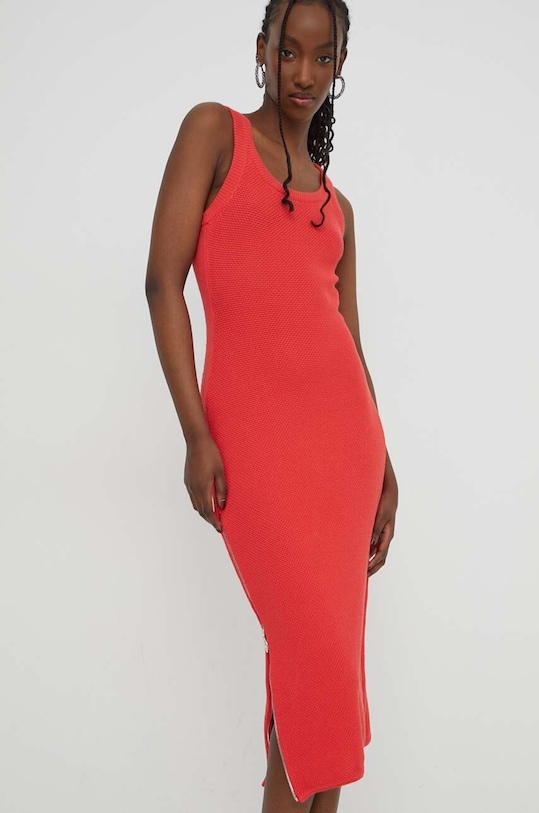 Φόρεμα Moschino Jeans 0487.3701 κόκκινο SS24