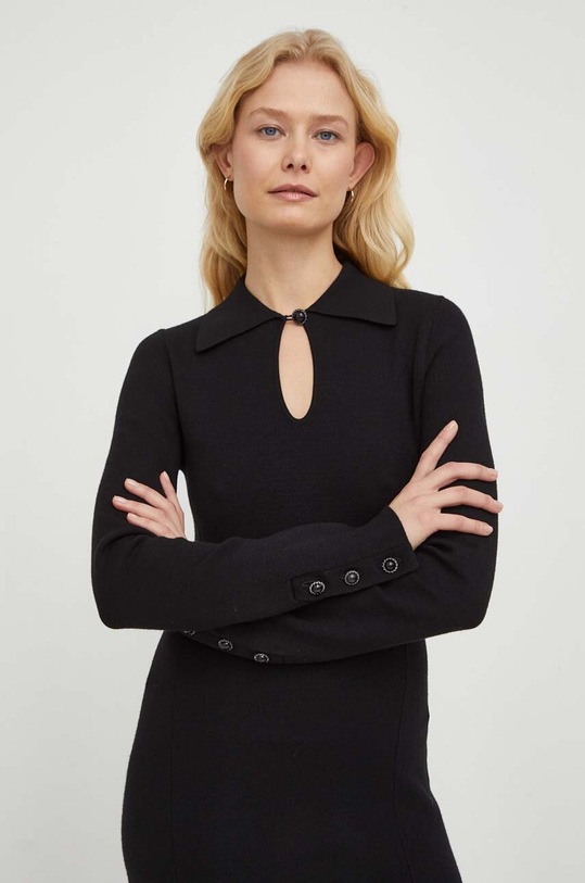 The Kooples rochie negru FROB28038K