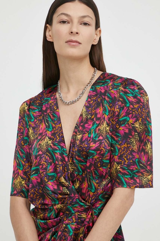 The Kooples rochie de matase FROB28063K multicolor