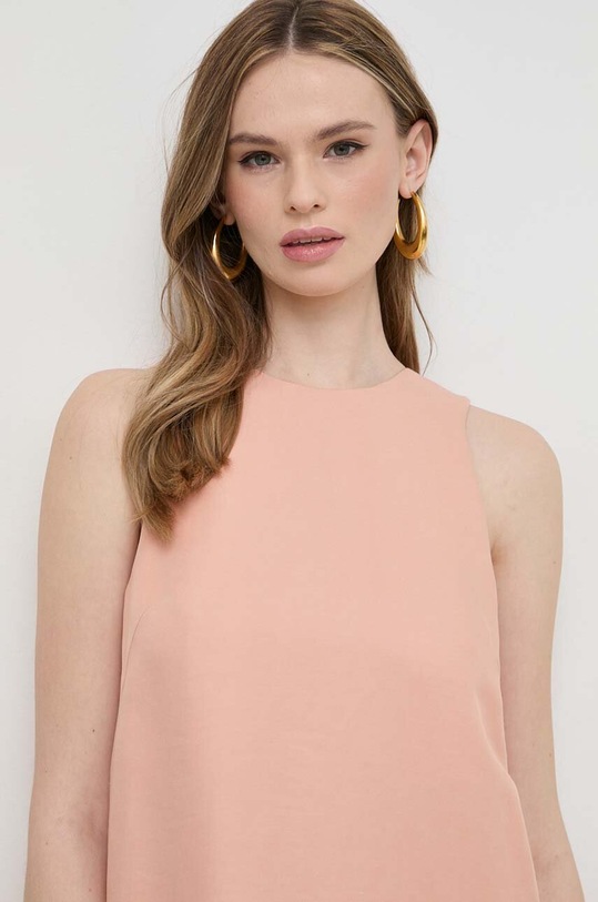 Twinset sukienka z domieszką lnu pomarańczowy 241TT2106