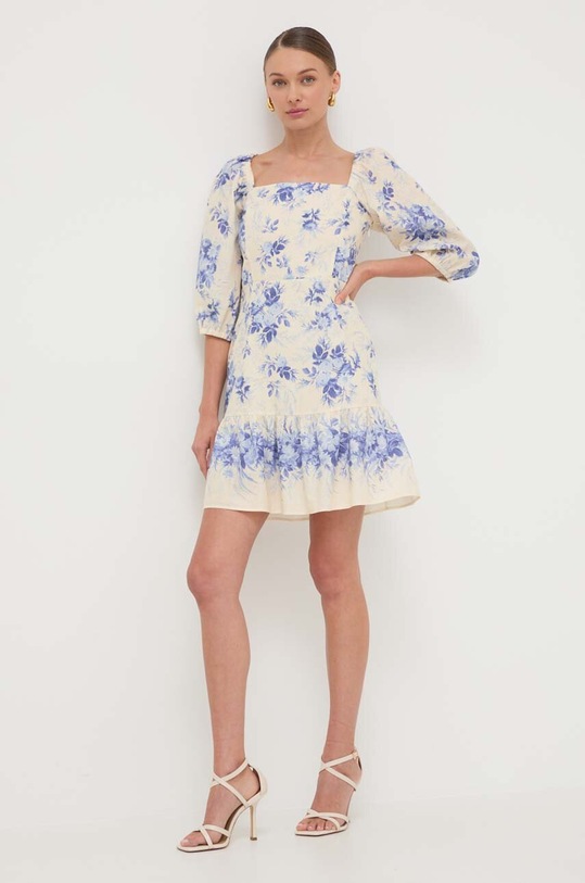 Twinset sukienka lniana 241TT2423 niebieski SS24