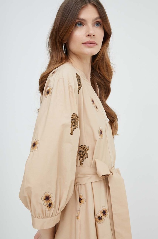 Bavlněné šaty Twinset béžová 241TT2311