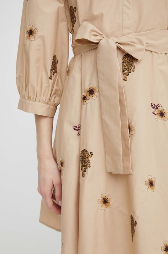 Bavlněné šaty Twinset 241TT2311 béžová
