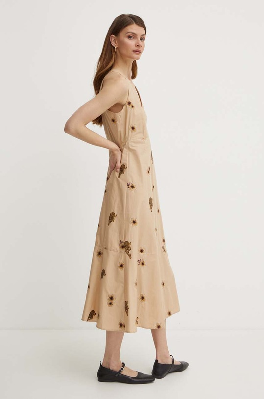 Bavlněné šaty Twinset béžová 241TT2310
