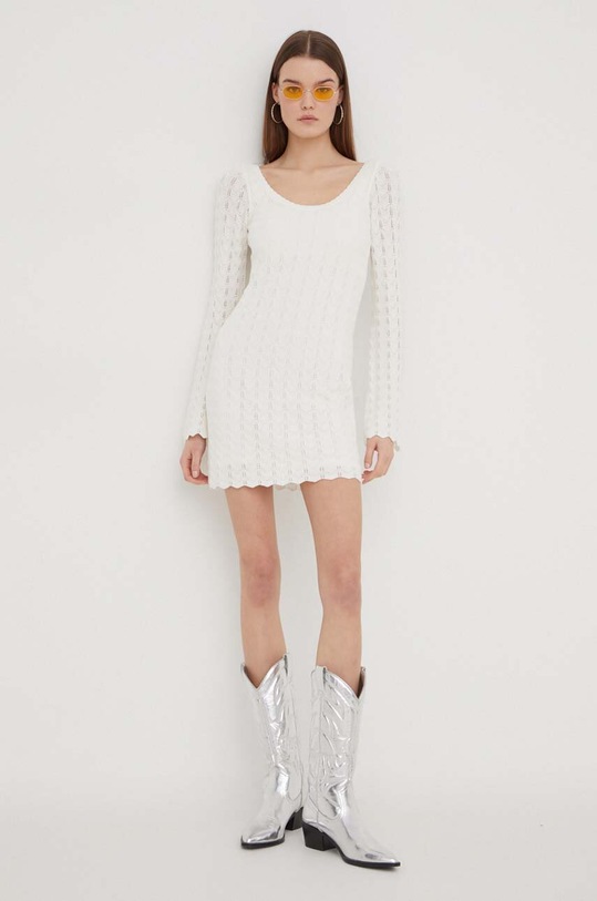 Hollister Co. vestito in cotone mini beige KI359.4078.100