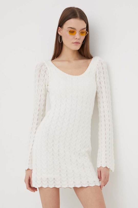 Hollister Co. rochie din bumbac KI359.4078.100 bej SS24