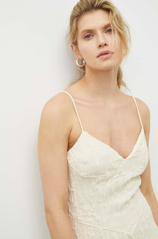 Odzież 2NDDAY sukienka 2ND Verona TT - Crinkle Jacquard 2242127277 beżowy