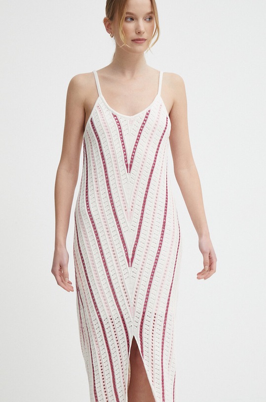 Pepe Jeans sukienka GINNY DRESS beżowy PL953523