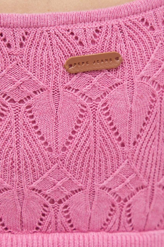 Φόρεμα από λινό μείγμα Pepe Jeans GOLDIE DRESS GOLDIE DRESS PL953525 ροζ