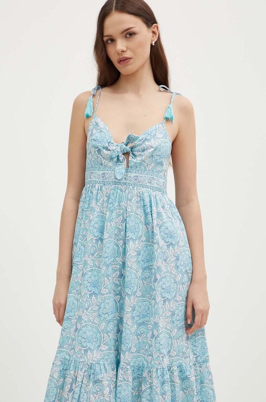 Bavlnené šaty Pepe Jeans MALLORY PRINT PL953533 modrá SS24