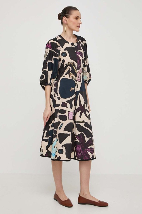 Bavlněné šaty Weekend Max Mara 2415221032600 béžová SS24