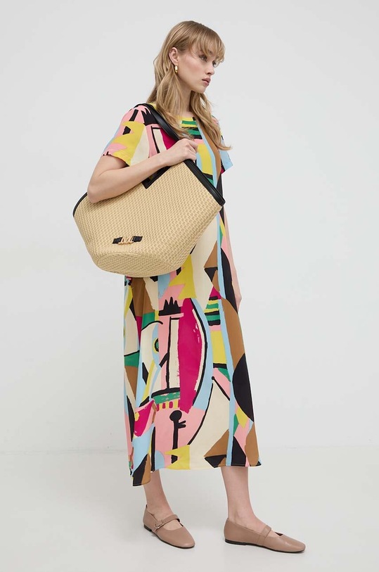 Weekend Max Mara sukienka jedwabna 2415221122600 multicolor SS24