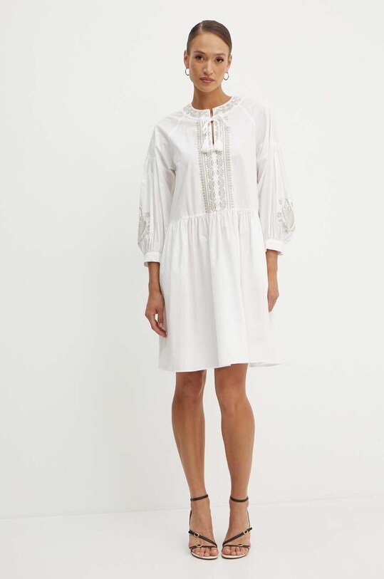 Weekend Max Mara sukienka bawełniana 2415221182600 biały SS24