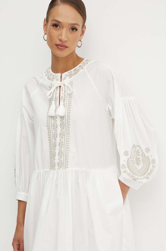 Weekend Max Mara rochie din bumbac alb 2415221182600