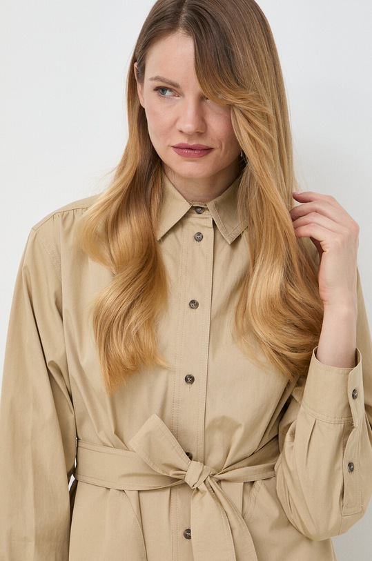 Weekend Max Mara rochie din bumbac bej 2415221222600