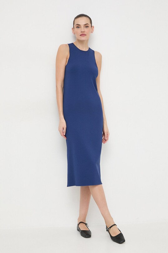 Weekend Max Mara rochie midi bleumarin 2415321022600