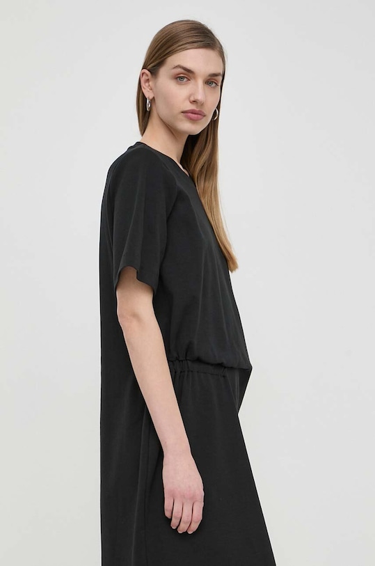 Weekend Max Mara rochie din bumbac negru 2415621012600