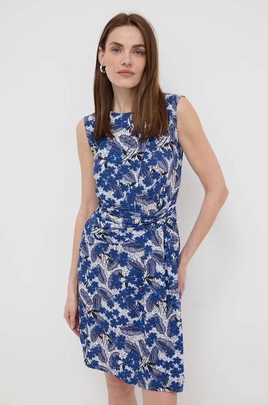 Weekend Max Mara sukienka wzorzyste granatowy 2415621022600