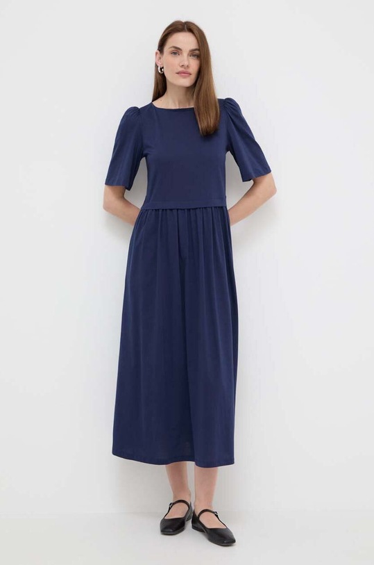 Weekend Max Mara sukienka bawełniana bawełna granatowy 2415621062600