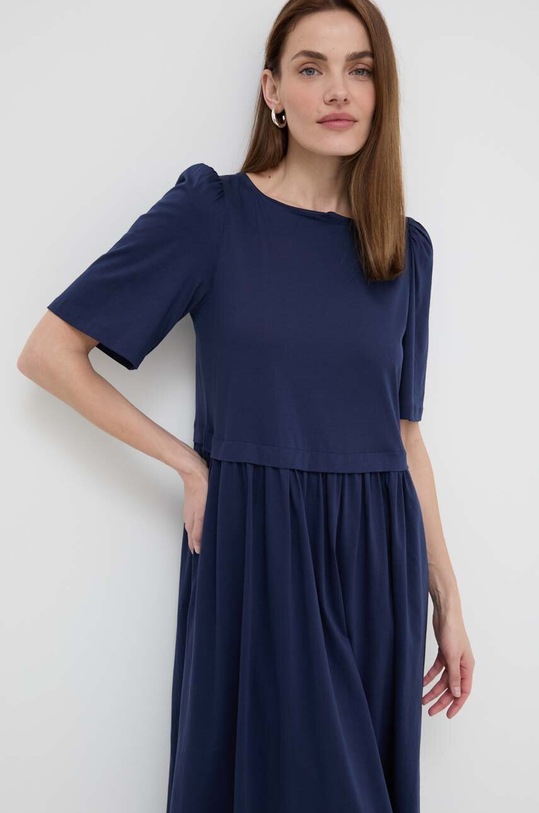 Weekend Max Mara sukienka bawełniana granatowy 2415621062600