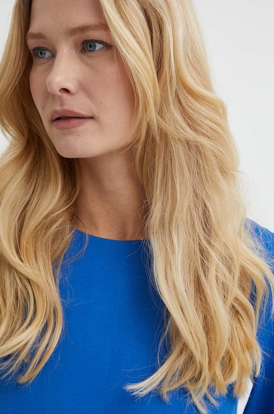 Bavlněné šaty Weekend Max Mara 2415621072600 modrá