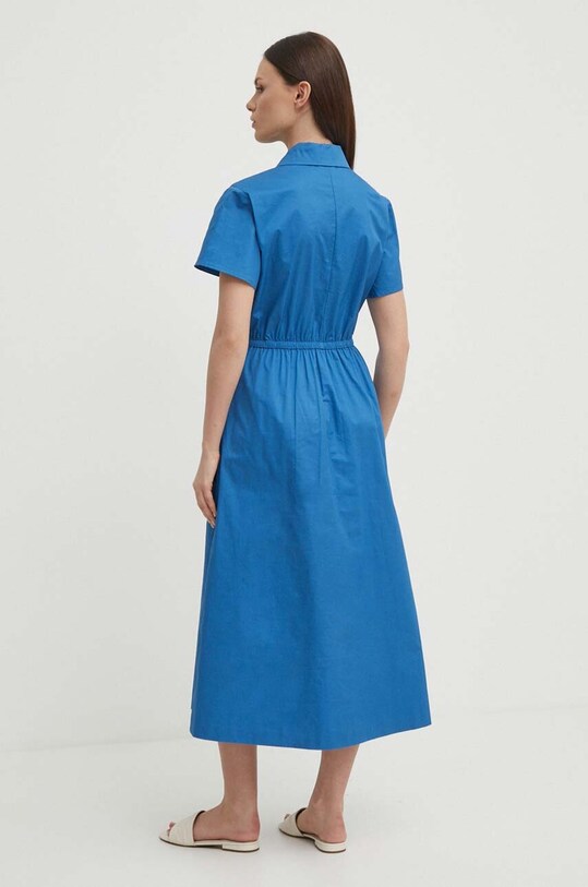 Βαμβακερό φόρεμα United Colors of Benetton 4NICDV08D μπλε SS24