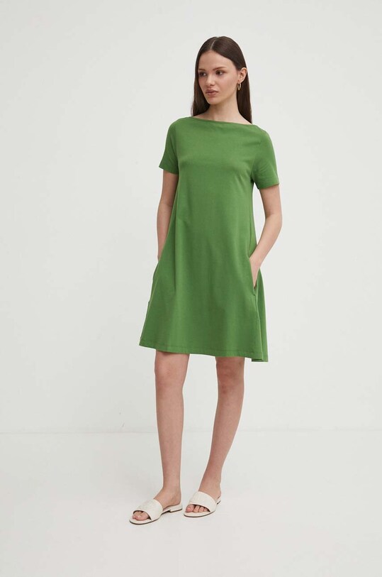 Haljina United Colors of Benetton 3Z1RDV01E zelena SS25